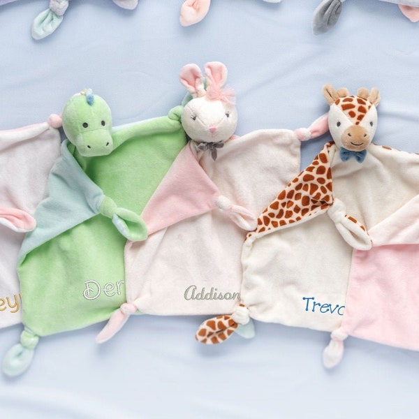 Personalized Baby Lovie / Lovey Blanket / Animal Security Blanket