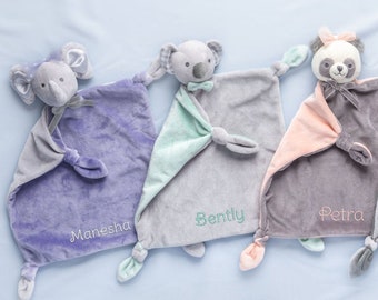 Personalized Baby Lovie Security Blanket / Lovey Blanket for Babies