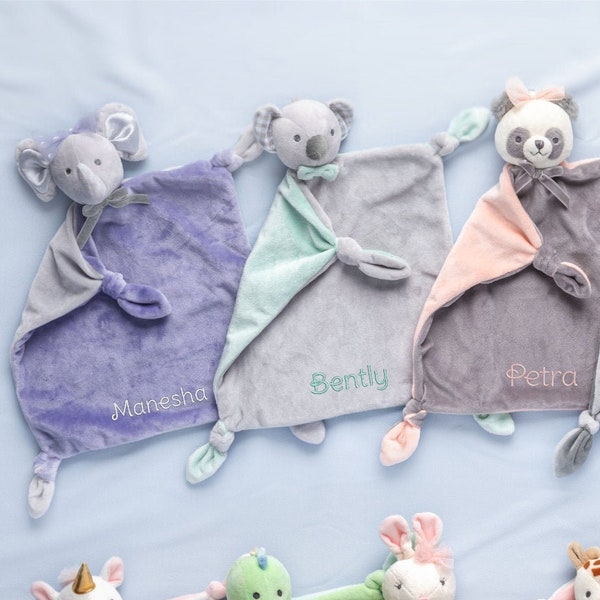 Personalized Baby Lovie Security Blanket / Lovey Blanket for Babies