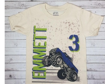 Personalized Monster Truck Birthday Shirt, Toddler & Infant