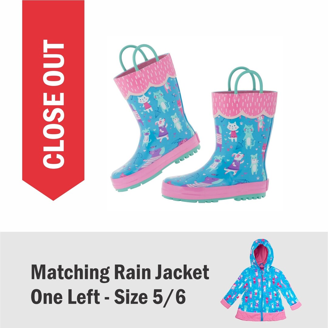 Kids Cats & Dogs Rain Boots CLOSE OUT Limited Stock - Etsy