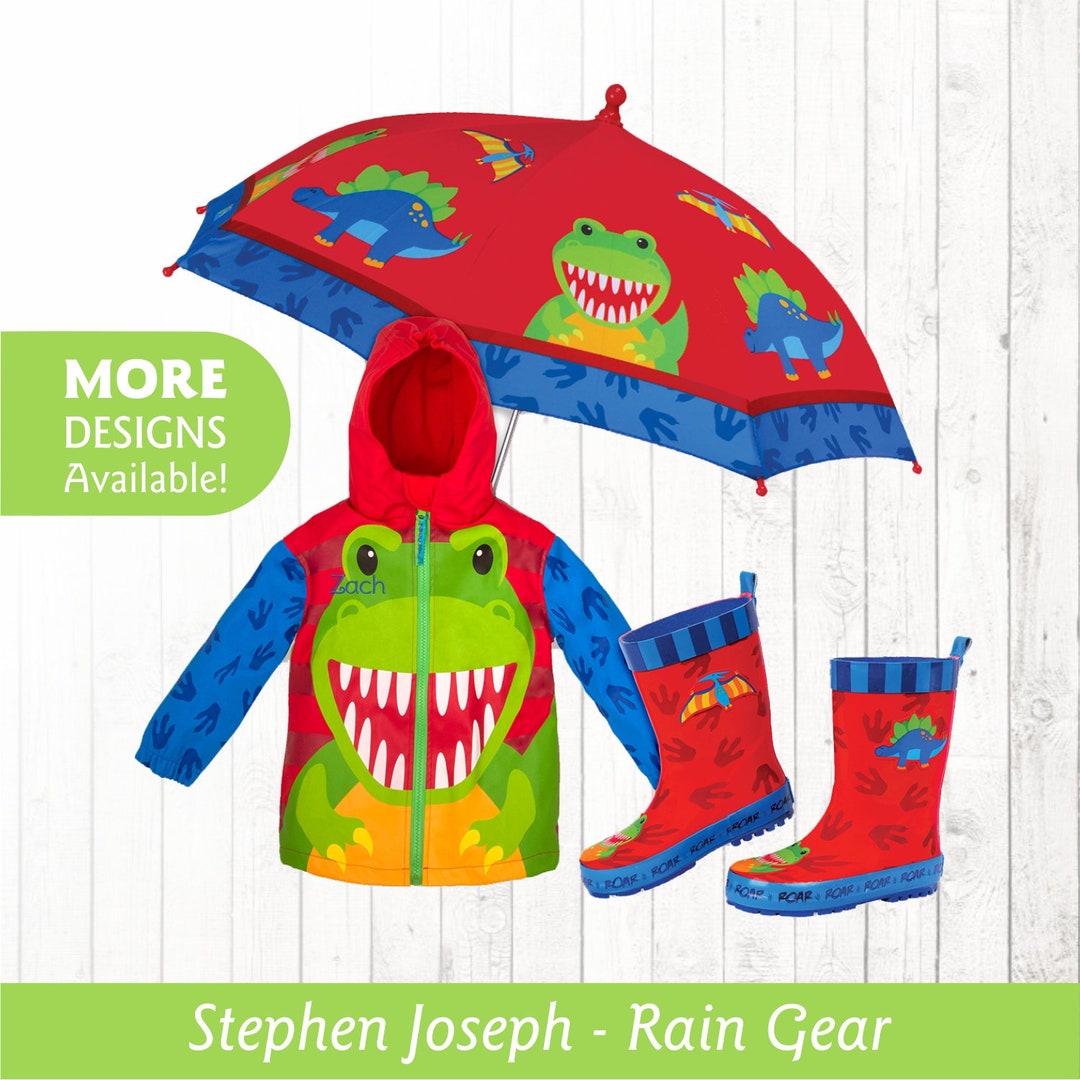 CLOSE OUT Dinosaur Raincoat for Kids Personalized Dinosaur Etsy