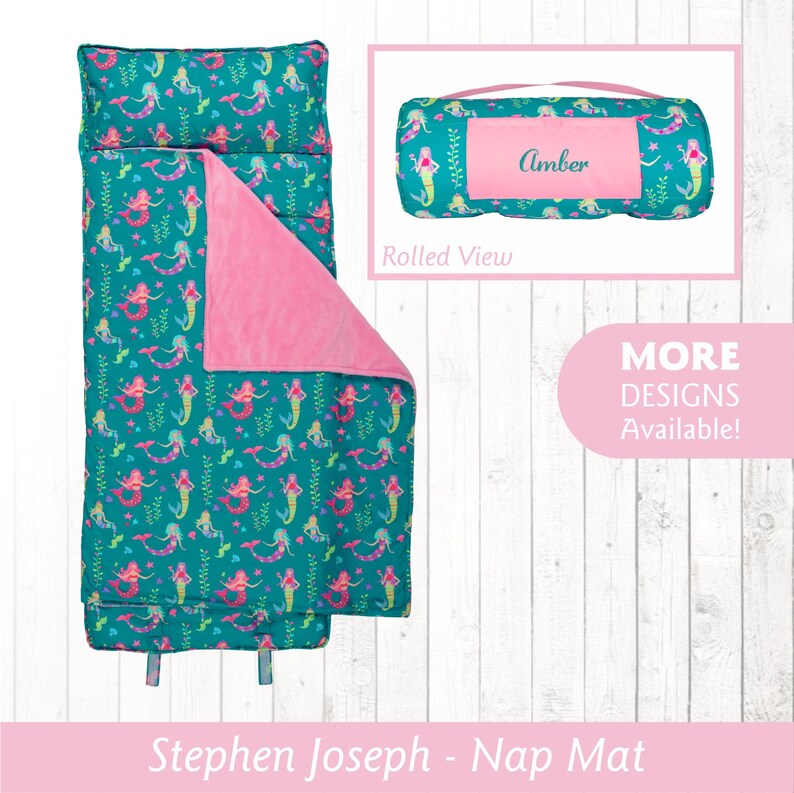 Personalized Mermaid Nap Mat With Pillow and Blanket Stephen Etsy