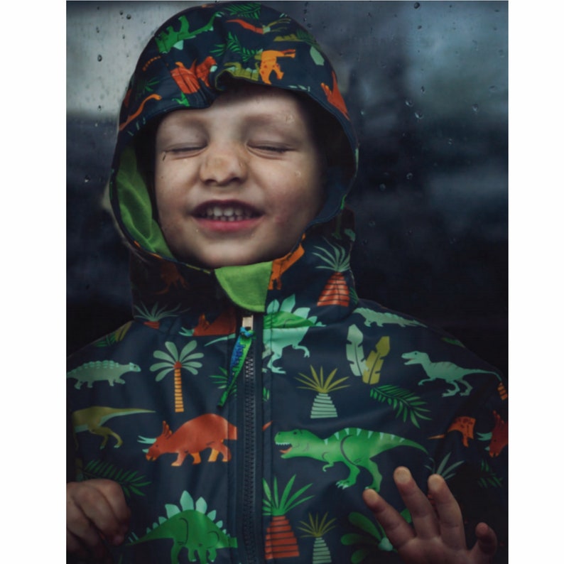 Personalized Dinosaur Raincoat Set – Kids Rain Jacket, Boots & Umbrella image 8