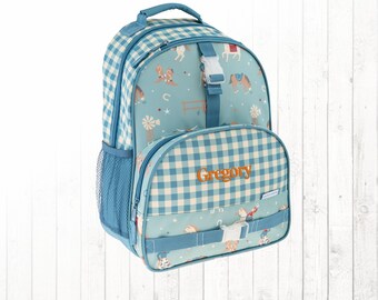 Cowboy Backpack Personalized with Embroidered Name / Optional matching Lunchbox / Monogrammed School Bag