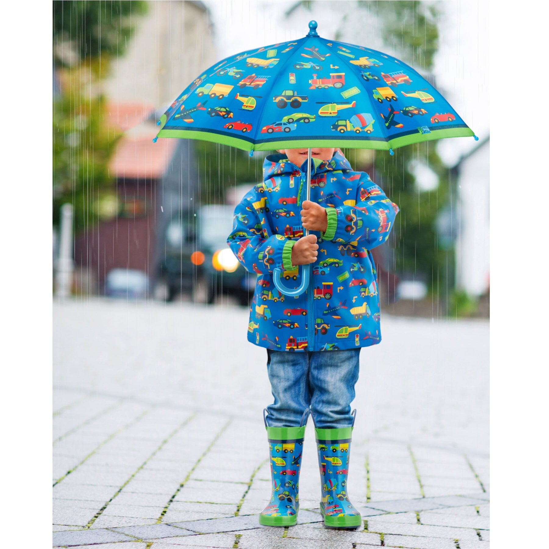 Matching raincoat and boots hot sale