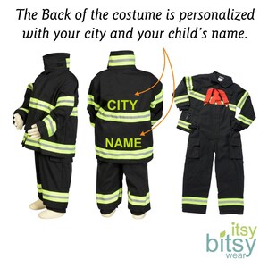 Kids Halloween Firefighter Costume Personalized / Custom Fire fighter Bunker Gear image 2