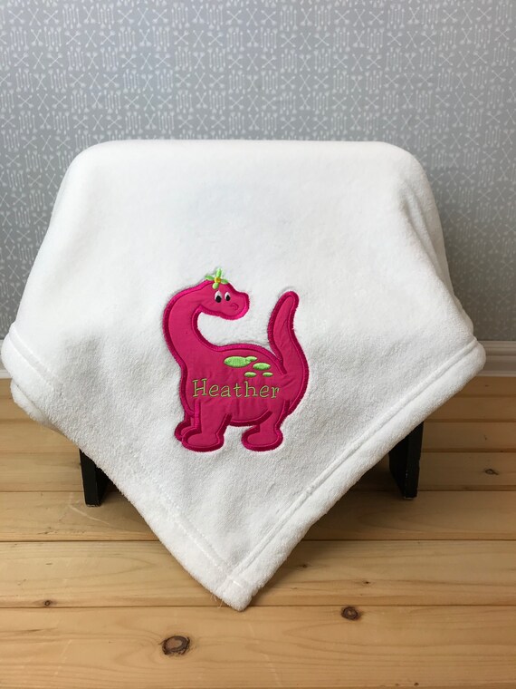 pink dinosaur blanket