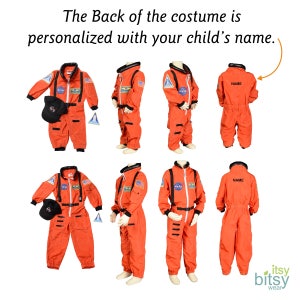 Astronaut Halloween Kids Costume Kids Personalized Astronaut Outfit Kids Dress Up Career Day Costume Space Suit Halloween Costume kids gift image 2