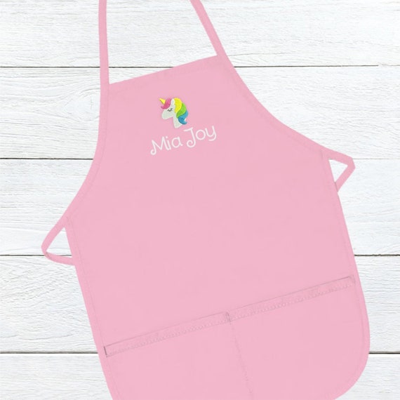 embroidered kids apron