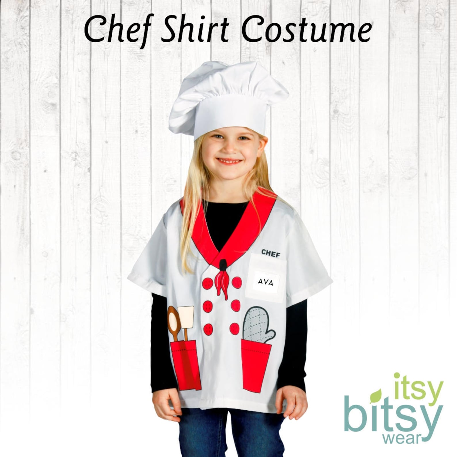 Chef Halloween Costume Kids Halloween Costume Personalized Etsy