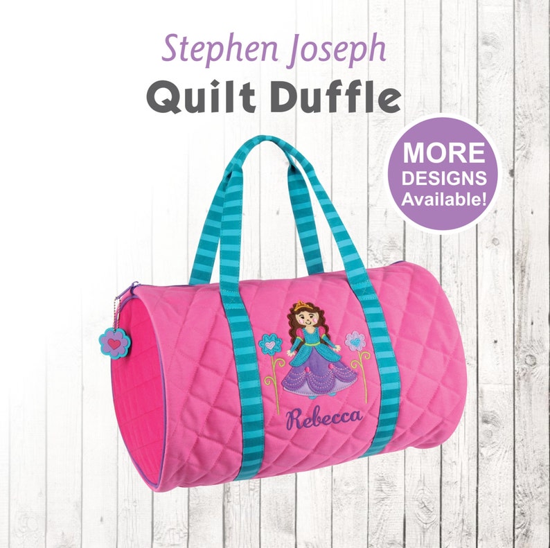 Personalized Princess Duffle Bag Stephen Joseph Quilted Etsy
