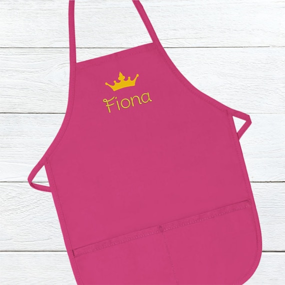 Personalized Apron for Kids Custom Apron for Boys Printed Kids Apron Cooking Party Favor Astronaut Kids Apron Space Gift for Kids