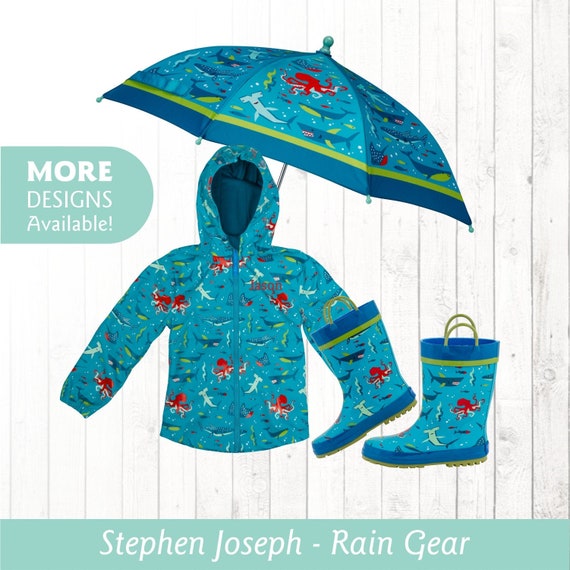 Sea Life Raincoat Personalized / Kids 