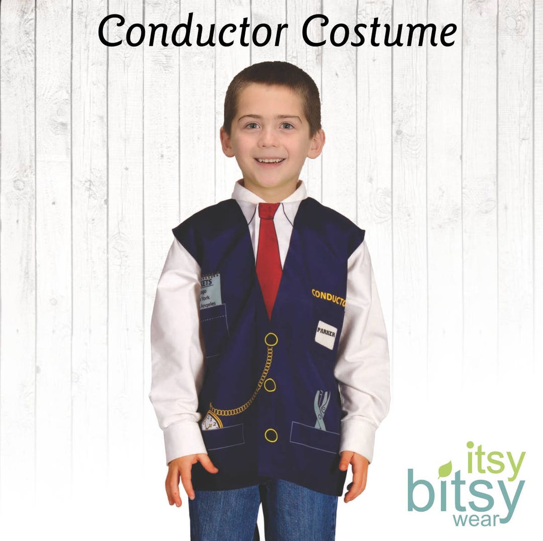 Train Conductor Costume Kids Halloween Costume Personalized Etsy