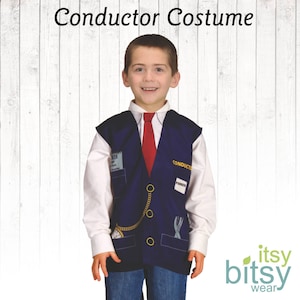Train Conductor Costume Kids Halloween Costume Personalized Career Day Outfit Kids Dress Up Halloween Costume Boy Train Costume Girl Costume