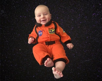 Baby Astronaut Costume Personalized 6 to 9 month / One Piece Baby Romper Astronaut Space Suit Halloween