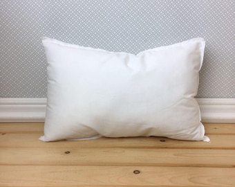 12 x 16 Pillow Form / Small Polyester Cotton Oblong Pillow