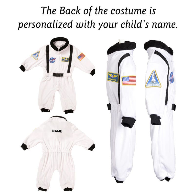 Baby Astronaut Costume 6-9 Month Romper / Baby Space Suit Halloween Baby Costume image 2