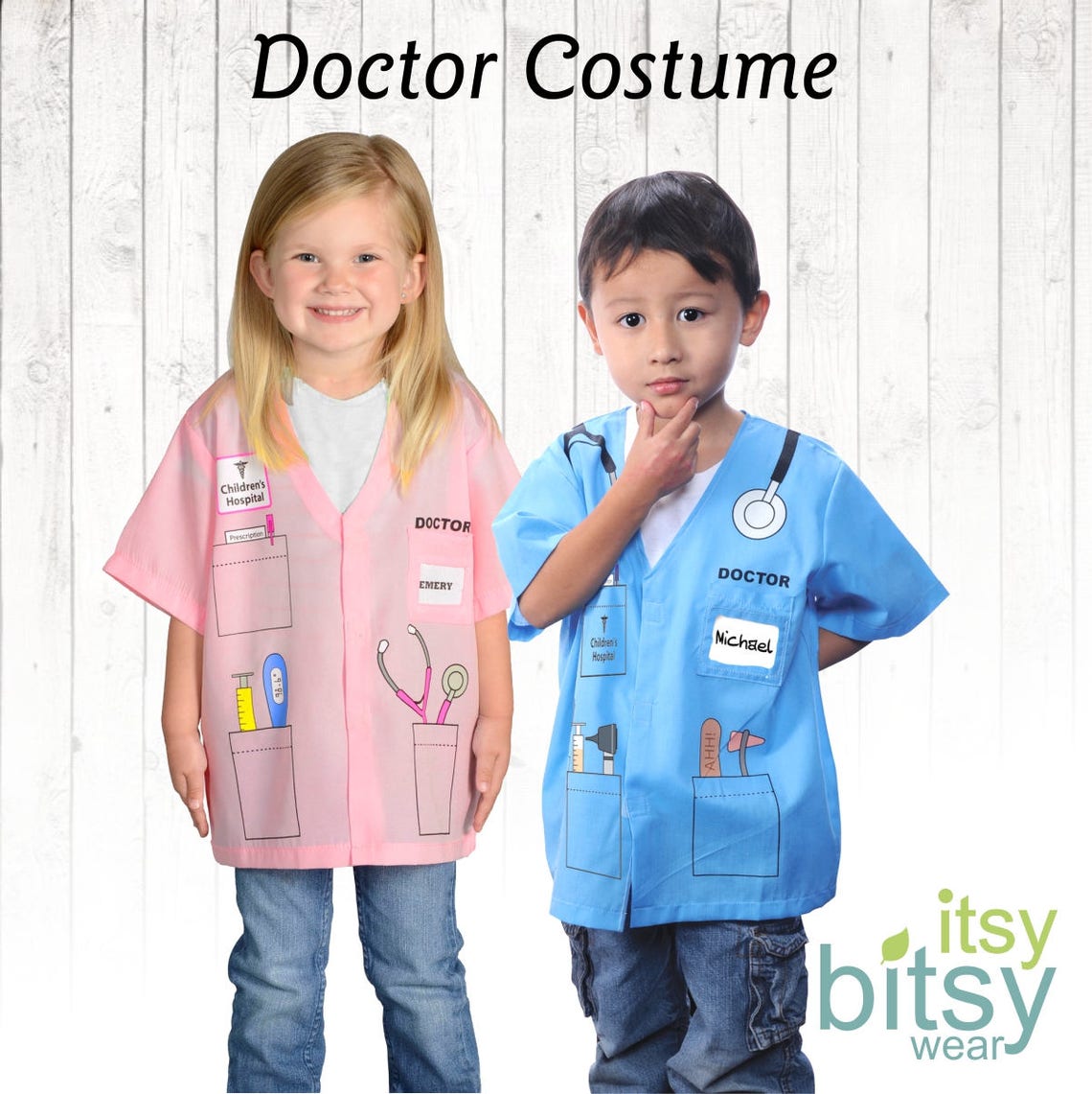 Kids Doctor Costume Kids Halloween Costume Personalized Career Etsy