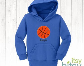 Personalized Basketball Hoodie, Personalized Basketball Shirt for Toddler and Youth, Custom Basketball Shirt with Name, Youth Sports Hoodie