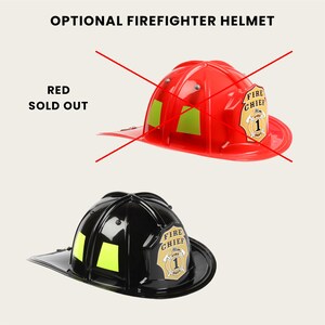 Kids Halloween Firefighter Costume Personalized / Custom Tan Fireman Bunker Gear image 4