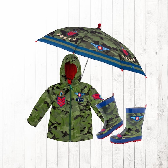 Boys camo raincoat outlet
