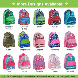 SEA LIFE Backpack Personalized / Stephen Joseph Backpack personalized with Embroidered Name / Monogrammed Boys School Bag image 7