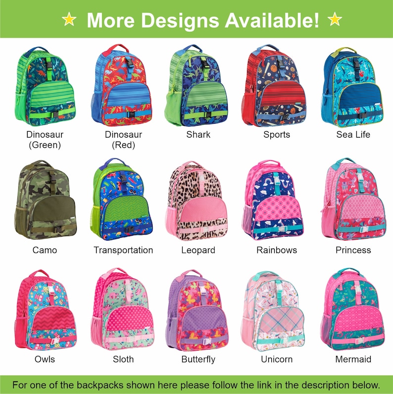 SEA LIFE Backpack Personalized / Stephen Joseph Backpack personalized with Embroidered Name / Monogrammed Boys School Bag image 7