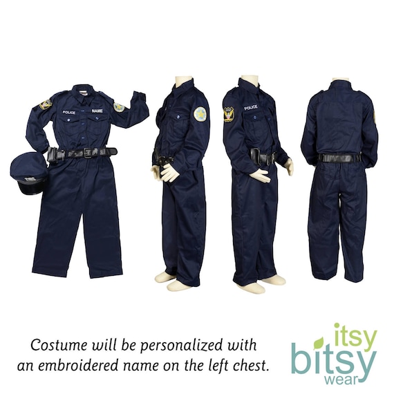 Kids Halloween Costume Police Officer Costume Personalized Police