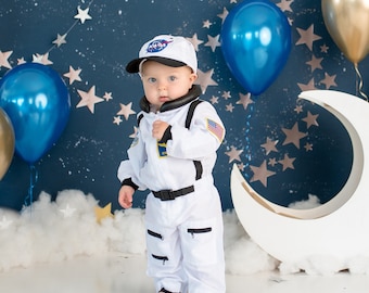 Kids Astronaut Costume Personalized with Name / Halloween Astronaut Space Suit dress up