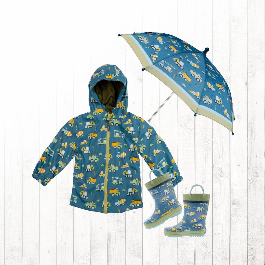Kids Construction Rain Gear Personalized / Complete Set Optional ...