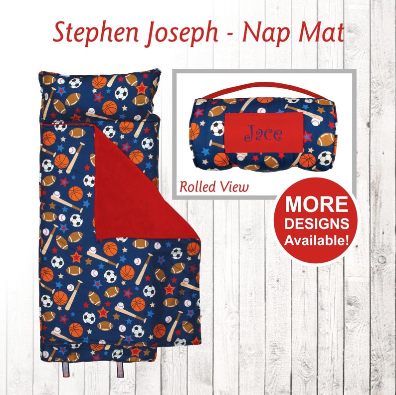 Personalized Sports Nap Mat For Boy Stephen Joseph Nap Mat Etsy