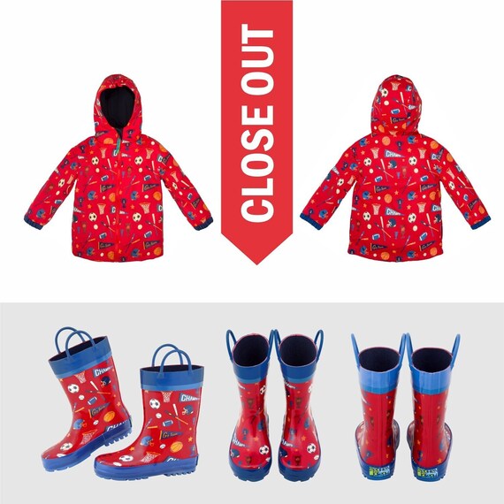 Sport Print Rain Gear for Kids Personalized CLOSE OUT Limited