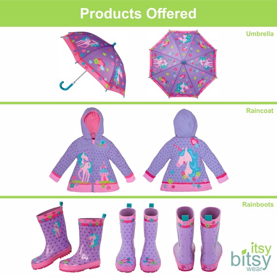 unicorn raincoat and boots