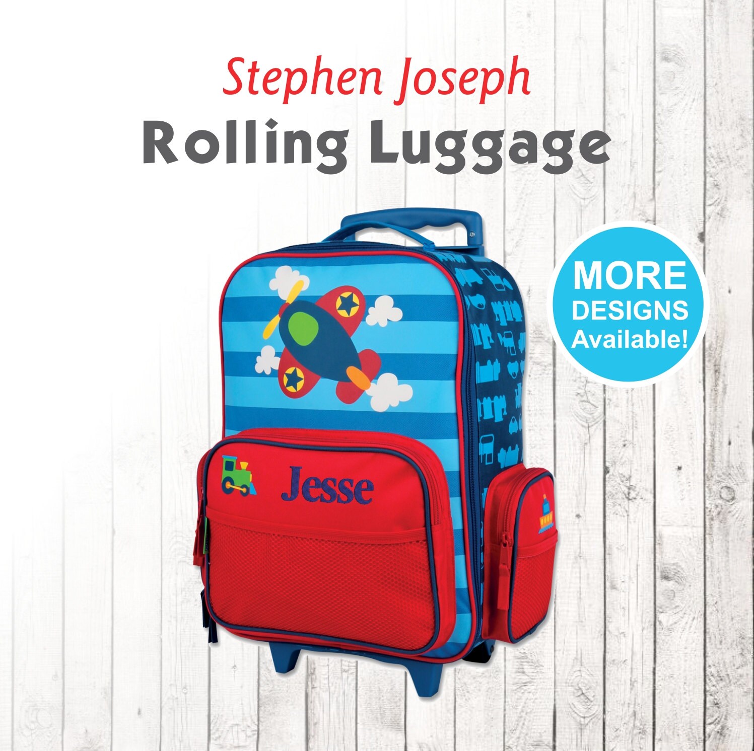 All Star Sports Personalized Kids Rolling Luggage by Stephen Joseph