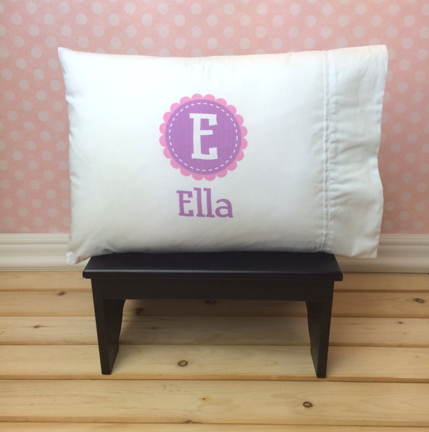 monogrammed neck pillow