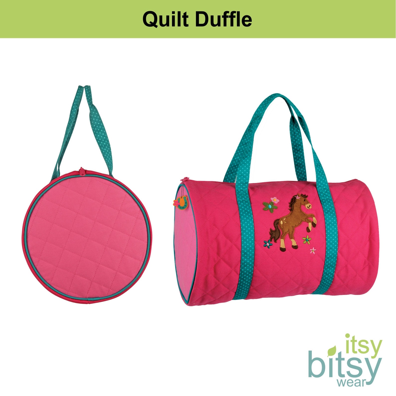 Personalized Horse Duffle Bag Stephen Joseph Quilt Duffel Etsy