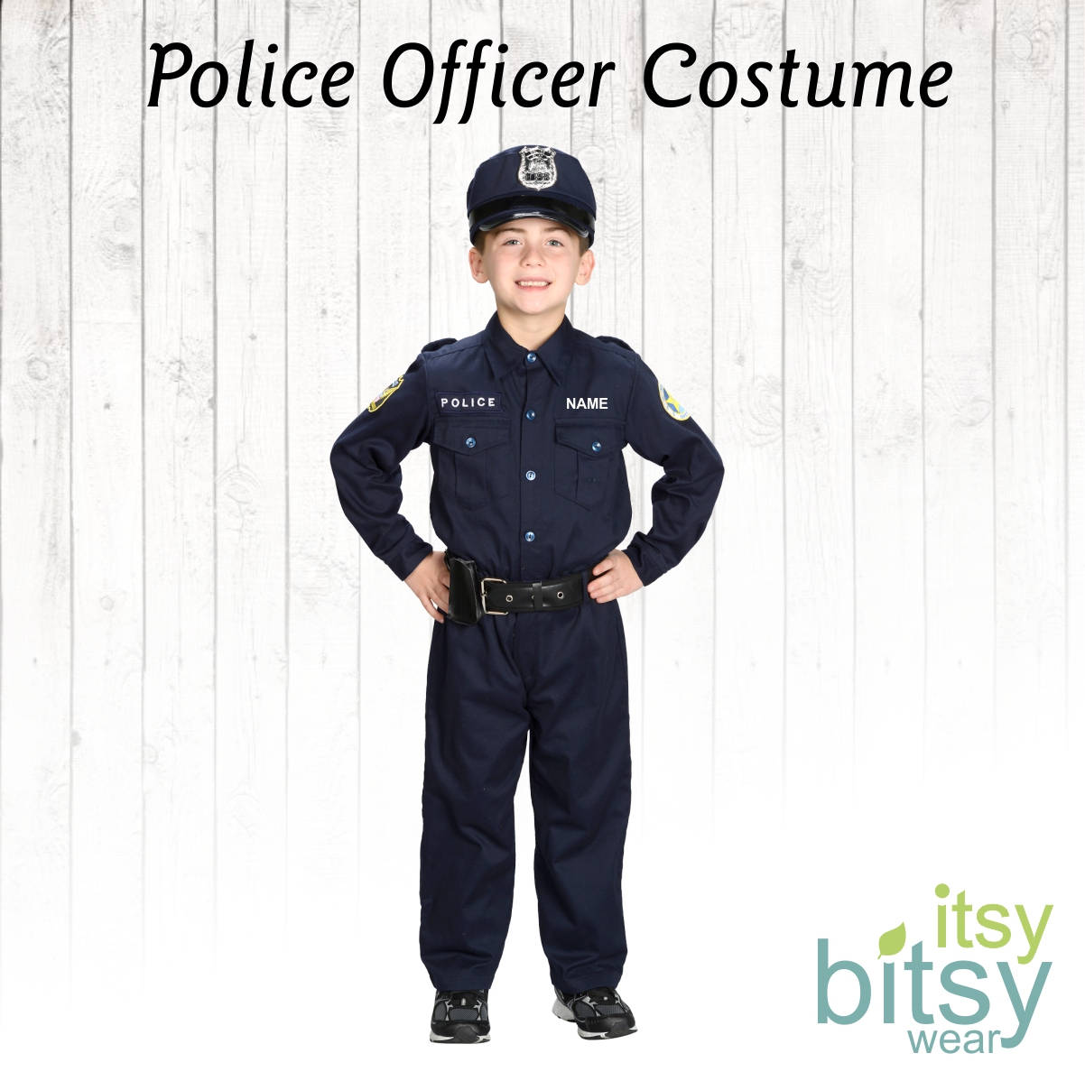 Costumes de policier d'Halloween pour enfants, uniforme de police