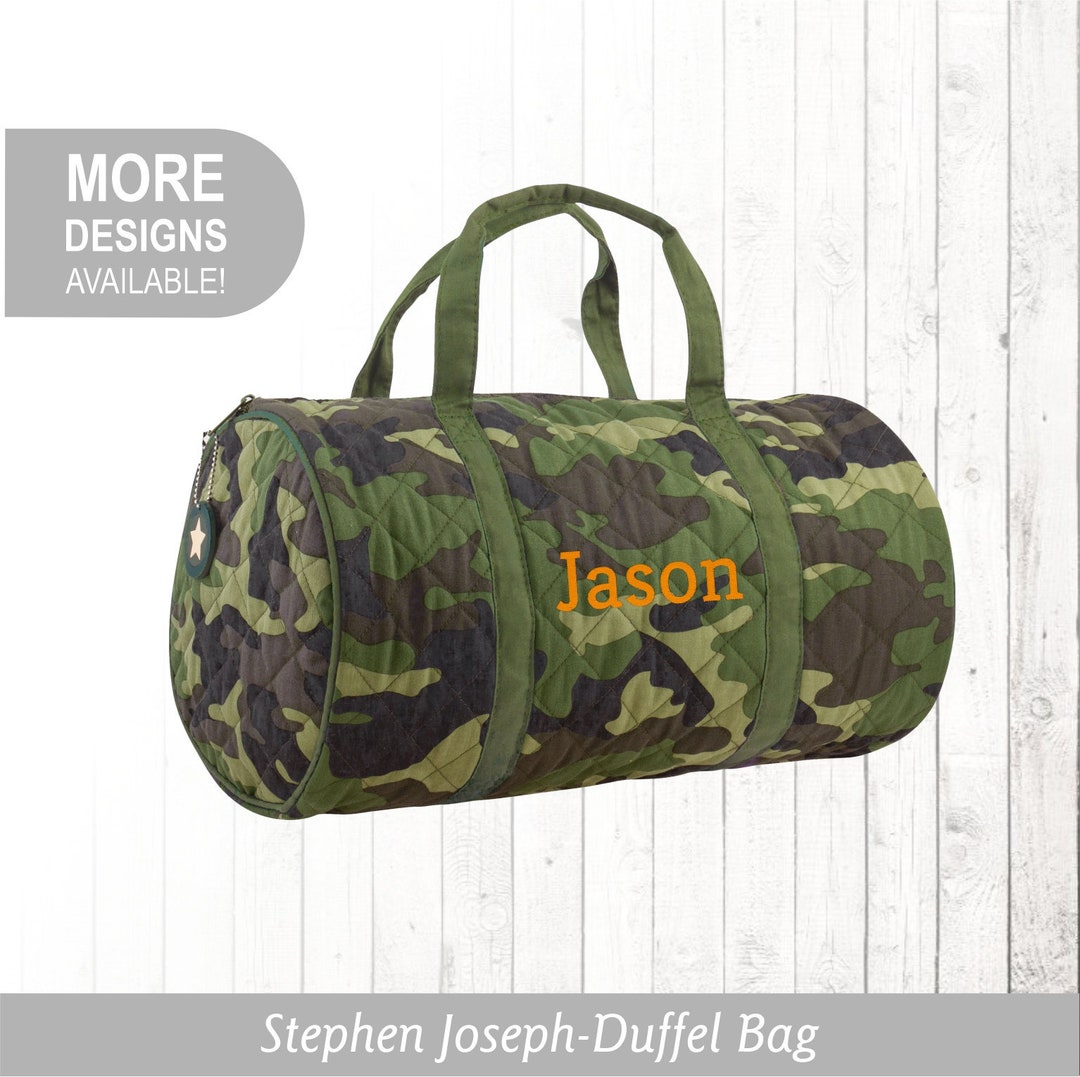 Camouflage Duffel Bag Personalized Stephen Joseph Quilted Etsy
