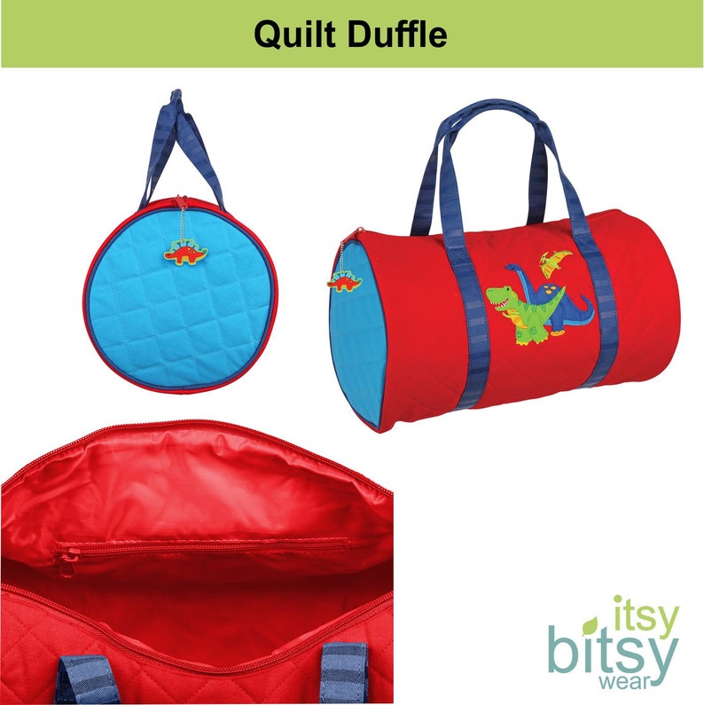 Personalized Duffel Bag Dinosaur Stephen Joseph Dino Quilted Etsy