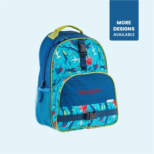 SEA LIFE Backpack Personalized with Embroidered Name / Ocean Theme Boys School Bag