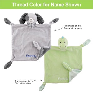 Personalized Baby Lovie / Lovey Blanket / Animal Security Blanket Dinosaur