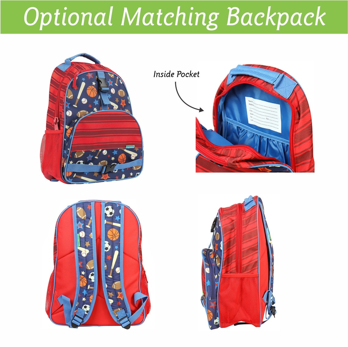 Personalized Sports Lunch Box Stephen Joseph Lunch Box Etsy