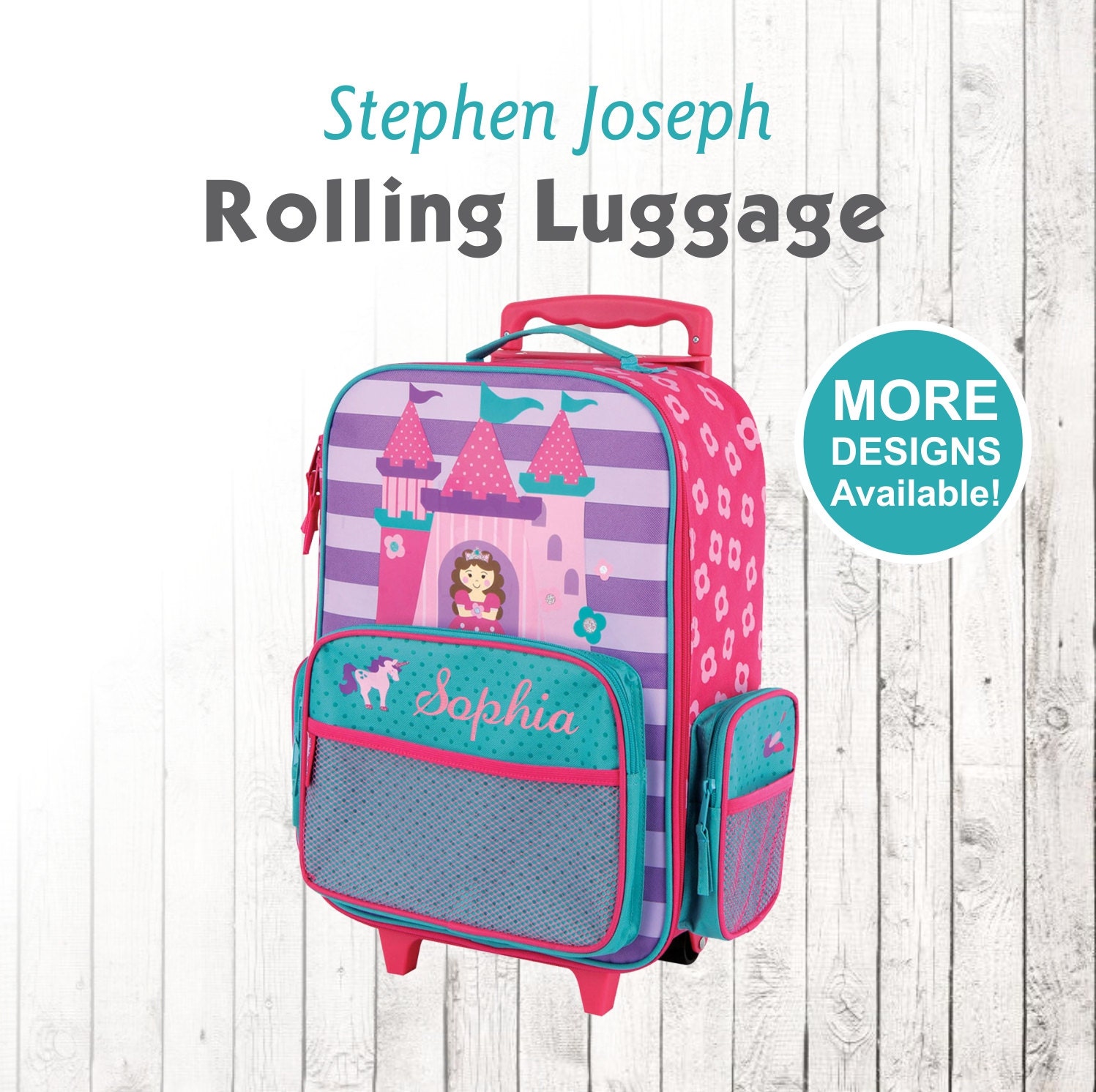 Wildkin Kids Rolling Luggage, Kids Luggage