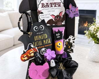 Halloween Employee Appreciation Gift Box, Bat Coworker Thank You Gift, Spooky Care Package for Her, Cute Staff Gift, Office Halloween Gift