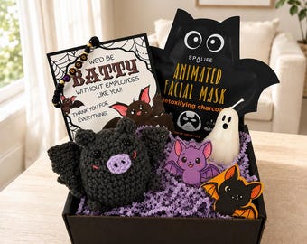 Halloween Gift Basket for Teen Girls, Spooky Gift Box, Boo Basket, Halloween Care Package, Cute Bat Gift Set,  Daughter Niece Birthday Gift