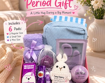 Personalisiertes Pflegepaket für die erste Periode für Tween Mädchen, meine erste Periode Geschenkbox von Mutter für Tochter, Geschenk für emotionale Unterstützung und Selbstfürsorge
