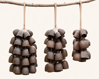 Water Bell Seed Pod Rattle, Sound Healing Wind Chime, Boho Meditation Decor