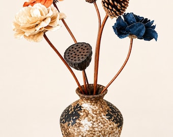 Handmade Seed Pod Flower Arrangement | Natural Botanical Decor | Cottagecore Home Accent | Woodland Floral Display | Vase Not Included
